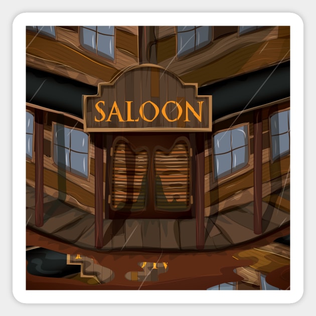 Wild West Saloon Sticker by nickemporium1